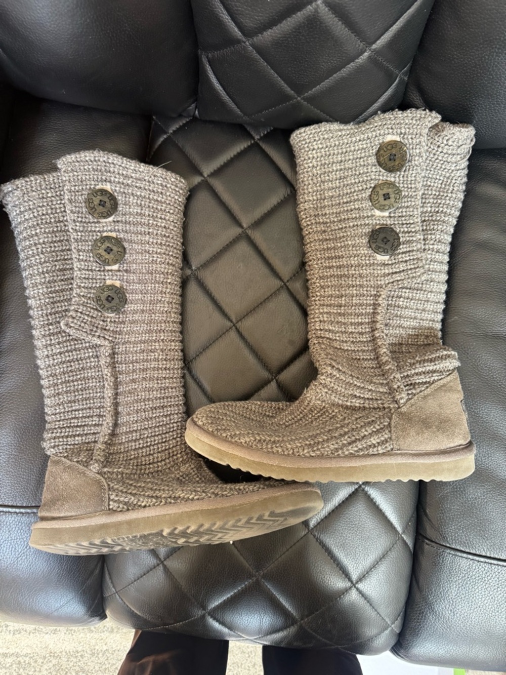 UGG Tall Knit Button Boots